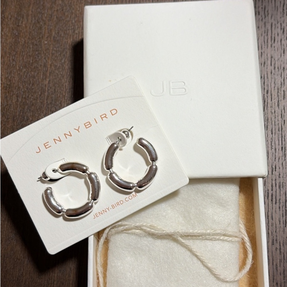Jenny Bird Silver Chunky Hoop Earrings
